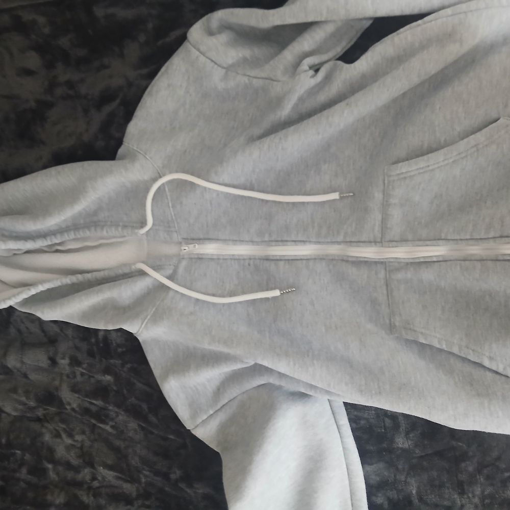 Gray Zip-Up Hoodie